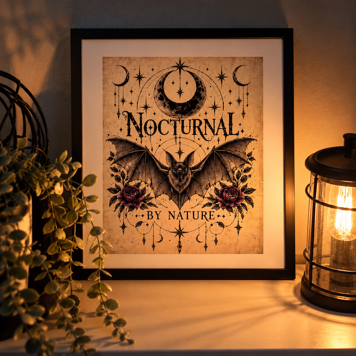 Nocturnal By Nature | Gothic Bat 8x10 Art Print