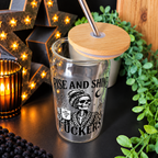 Rise & Shine Skeleton Glass Tumbler