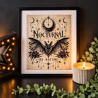 Nocturnal By Nature | Gothic Bat 8x10 Art Print