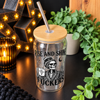 Rise & Shine Skeleton Glass Tumbler
