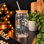 Rise & Shine Skeleton Glass Tumbler